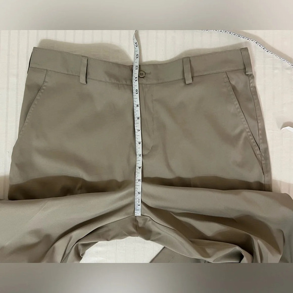 Nike Dri-Fit Size 36x30 Mens Performance Golf Pants Khaki Tan 598445 - Picture 10 of 15